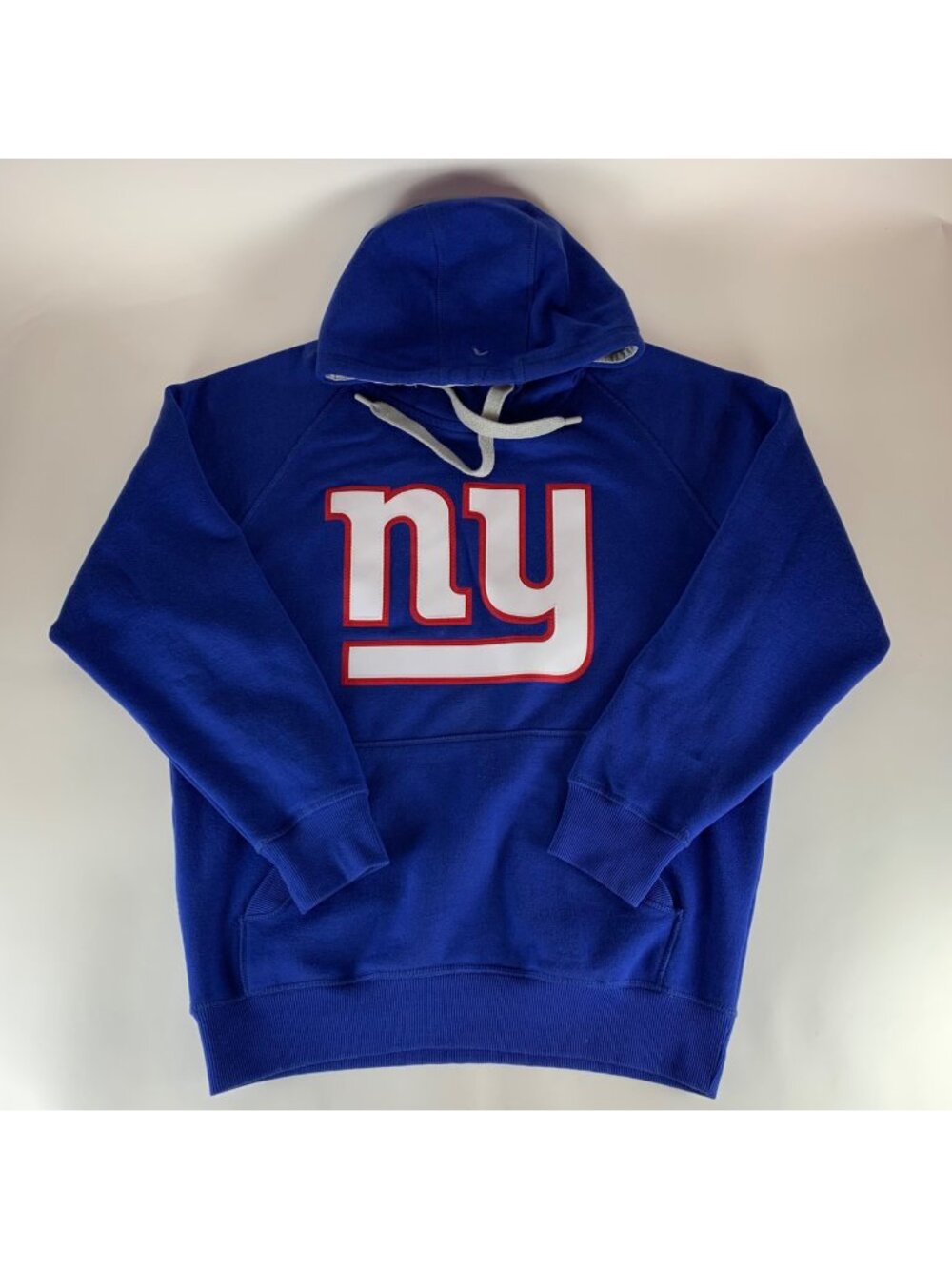 New York Giants NFL Blue Antigua Stitched Pullover Hoodie Mens Large